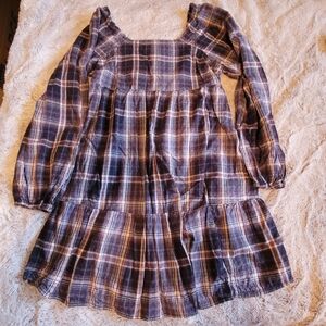 Universal Thread Medium Plaid Long Sleeve Dress
